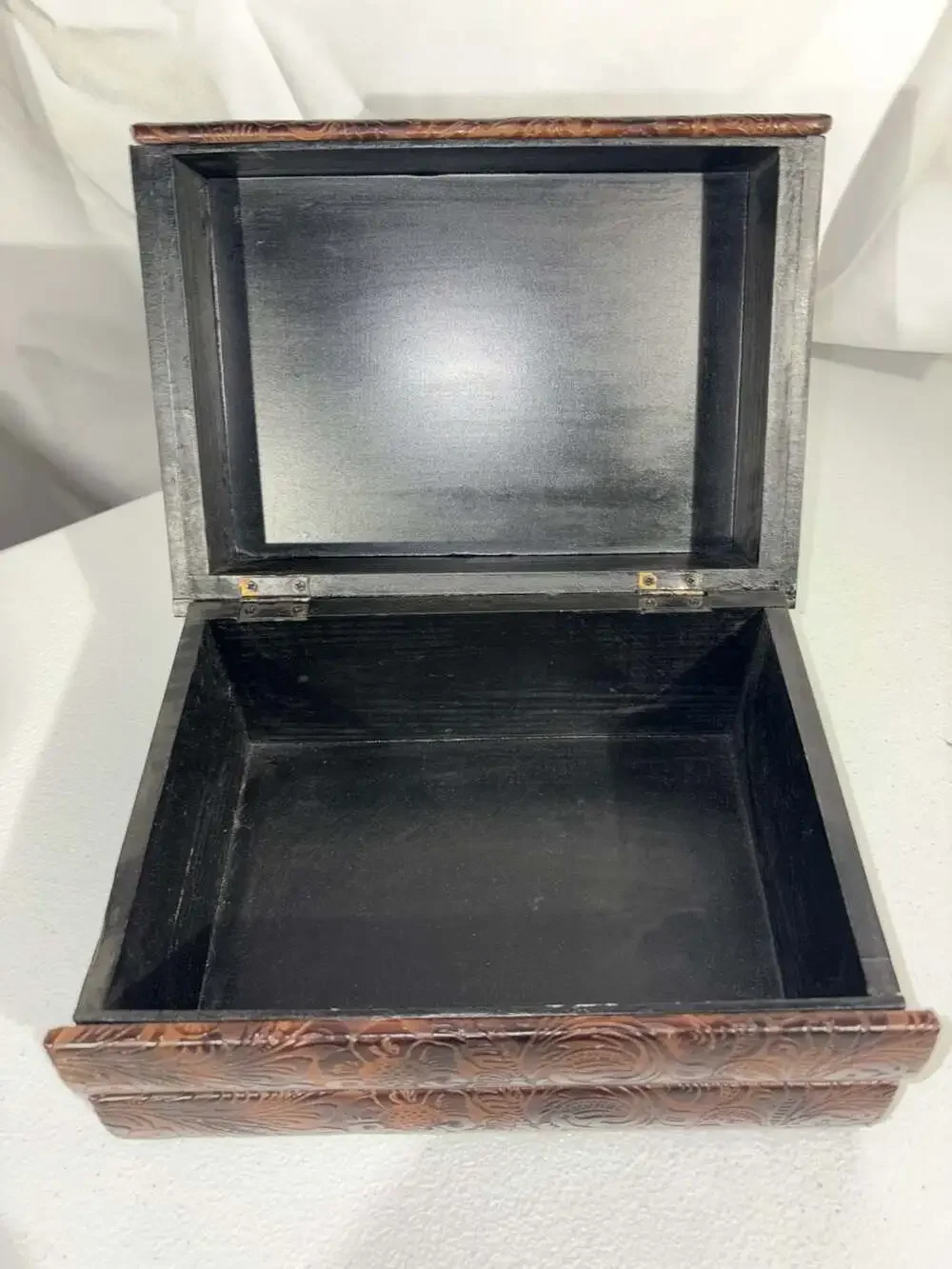 Chinese Pure Hand Carved Red Sandalwood Carved Dragon Pattern Treasure Box Ornam